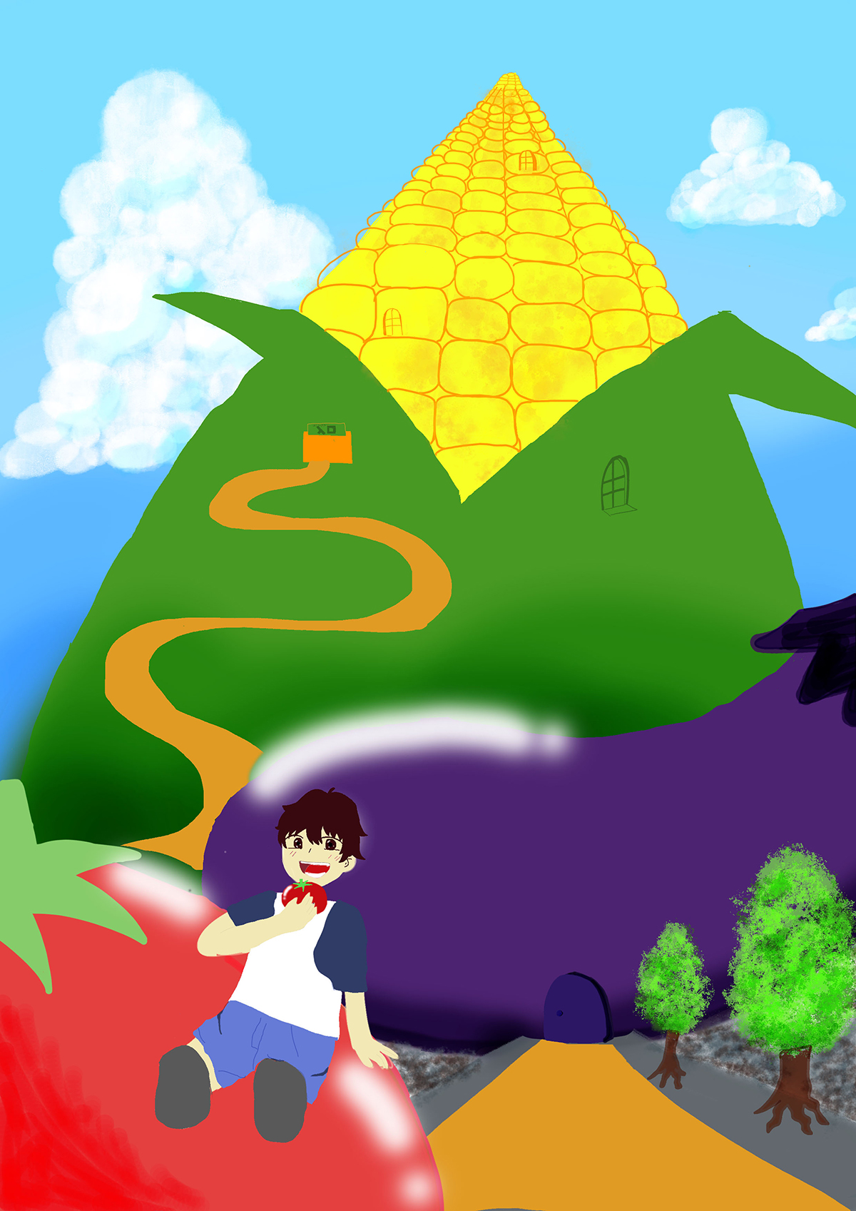 夏の野菜ハウス